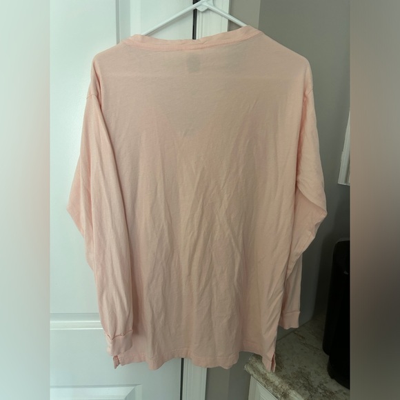 VS PINK Long Sleeve Pink Logo Pocket Tee shirt Small - Picture 5 of 9